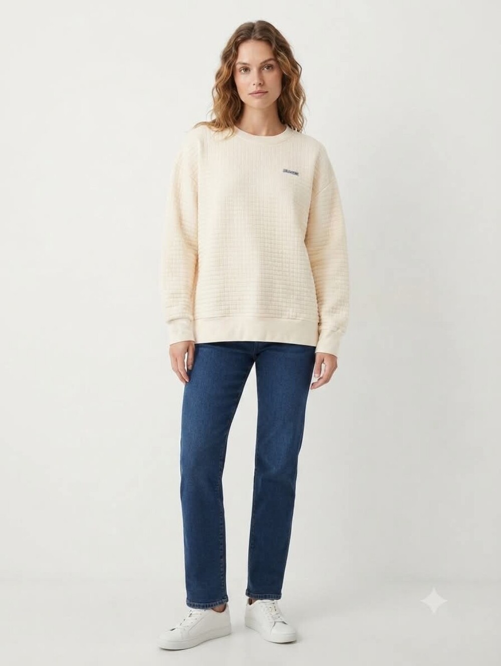 Gallantry Sweatshirt Oversized 100% Polyester Long Sleeve Waffle Knit Large
